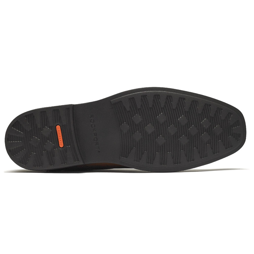 Oksfordki Rockport Męskie Brązowe - Braylon Apron Toe - AT2037495